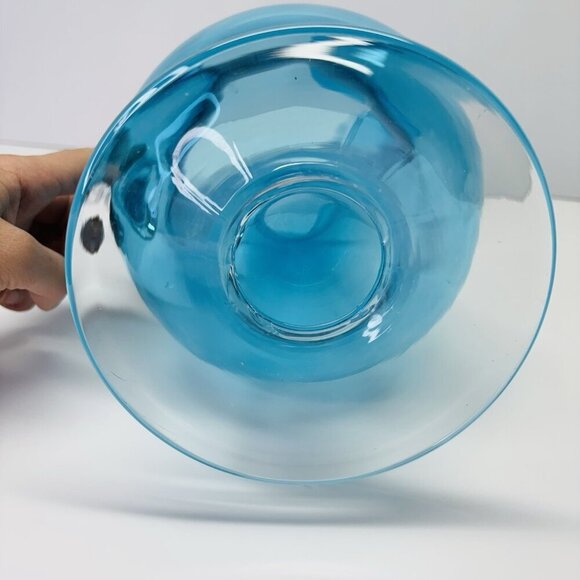 Vintage Blue Crystal Pitcher ~ Hand-Crafted ~ Poland - Picture 8 of 14